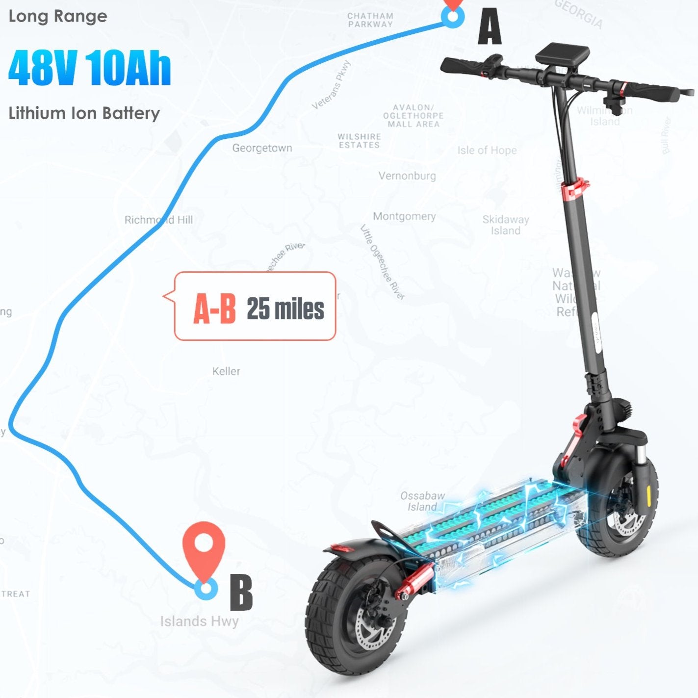 Veloz X3 Electric Scooter 800Watts all Terrain Tyres