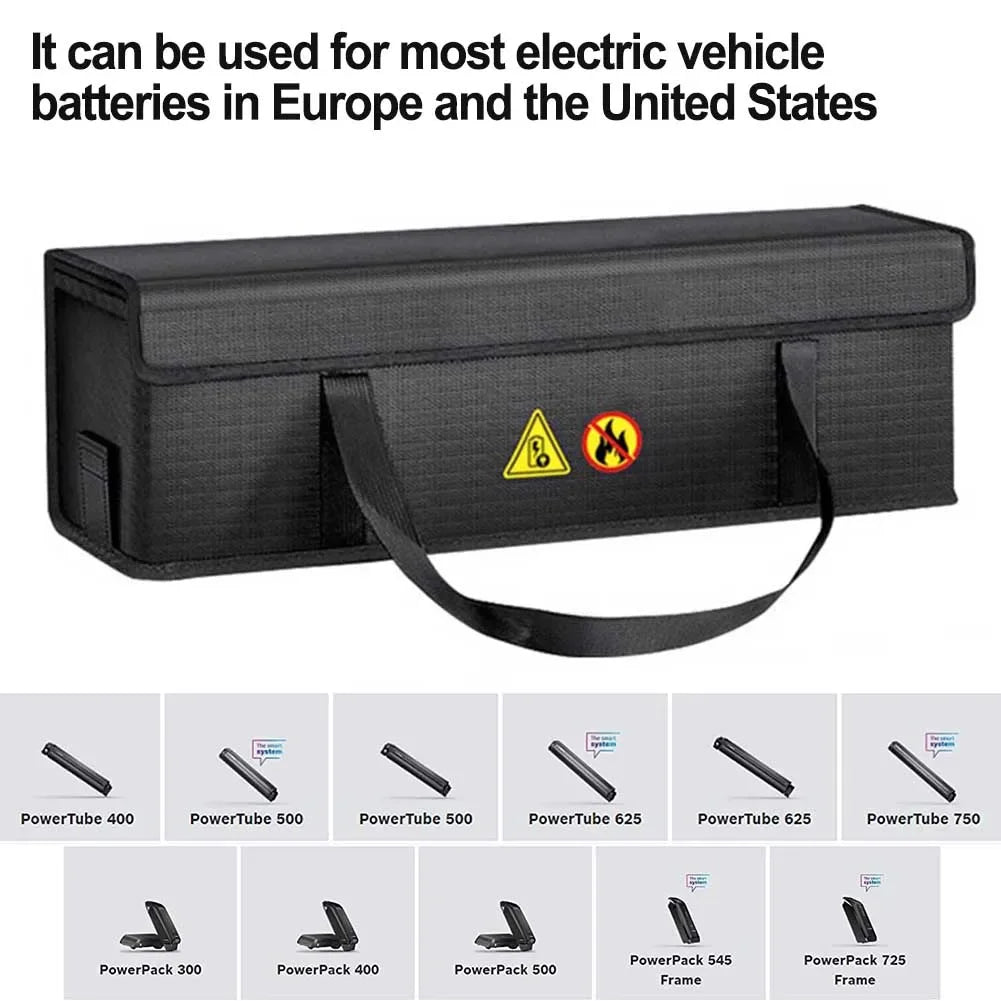 Electric Bike Fireproof Bag extra protection when you charge your lithium battery