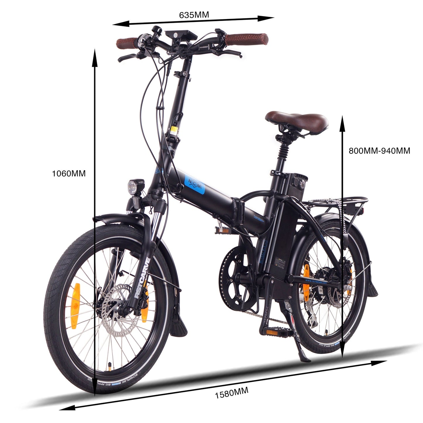 NCM London plus Electric Bike 350W Motor Certificated Battery