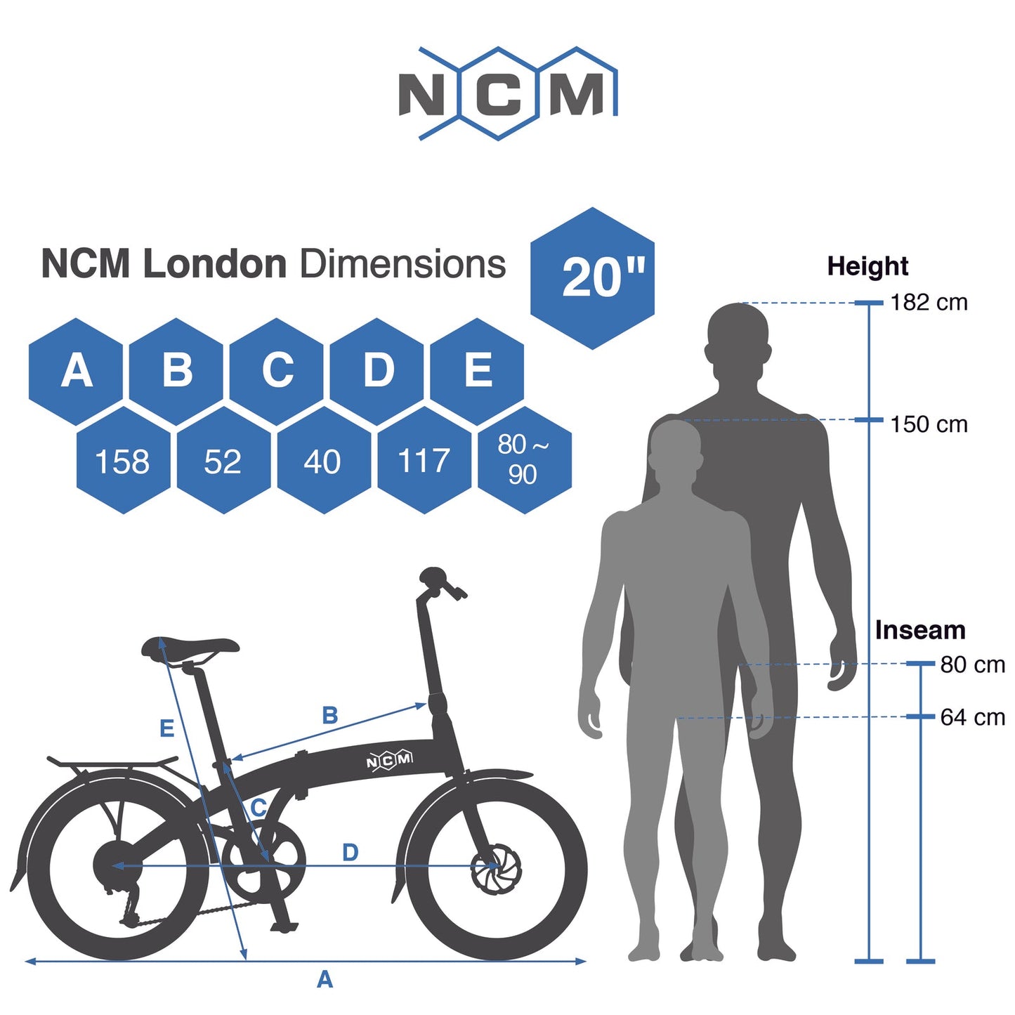 NCM London plus Electric Bike 350W Motor Certificated Battery