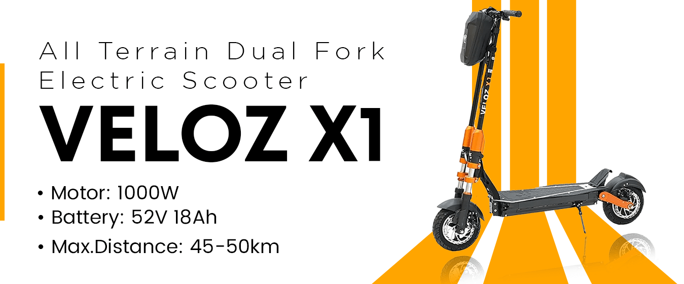 Veloz X1 with its specs mentioned like motor, battery and range