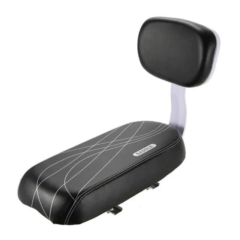 Rear Seat Saddle Bicycle Child Seat With Back Rest With Handle Armrest Footrest Pedal