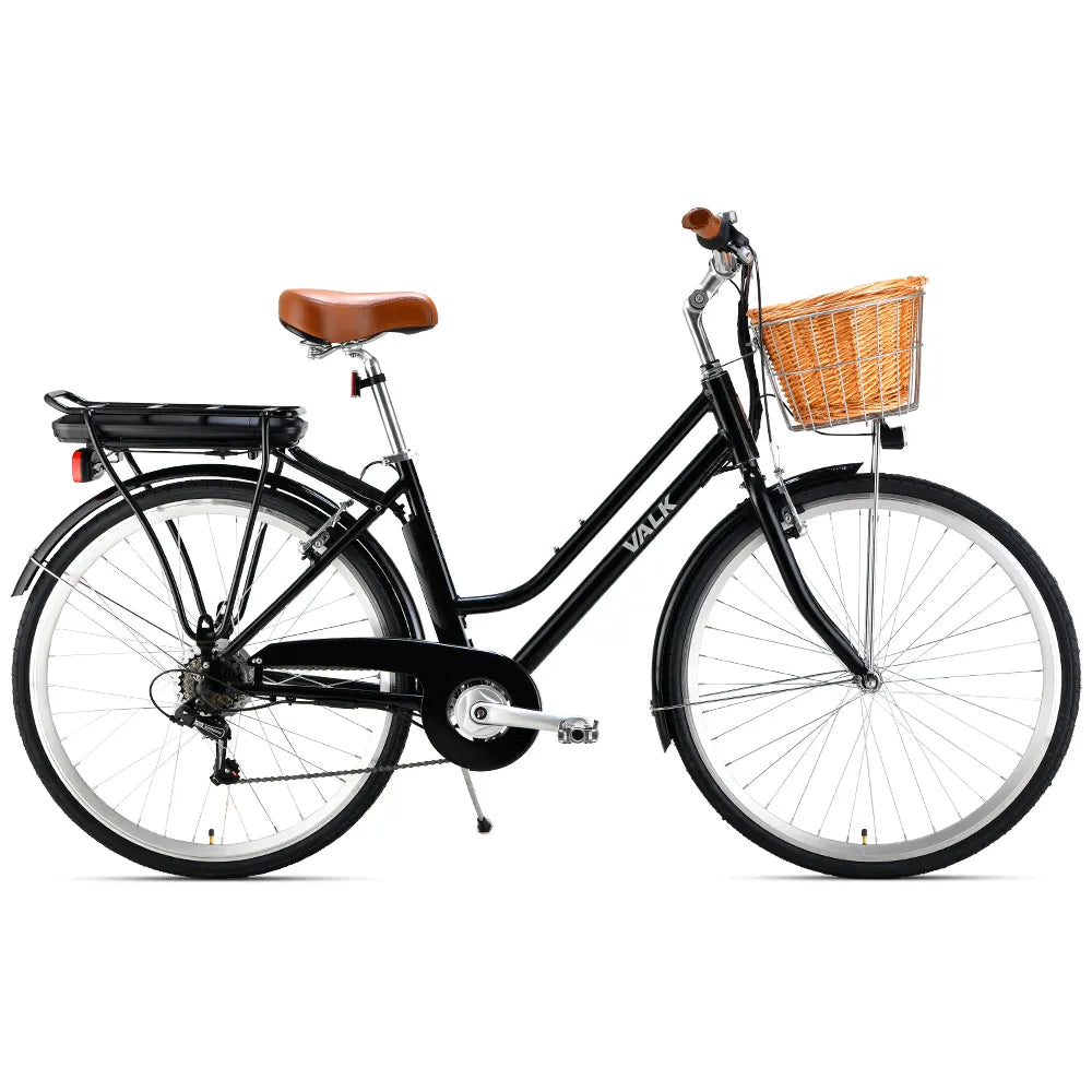 valk laneway 5 vintage ebike in black colour