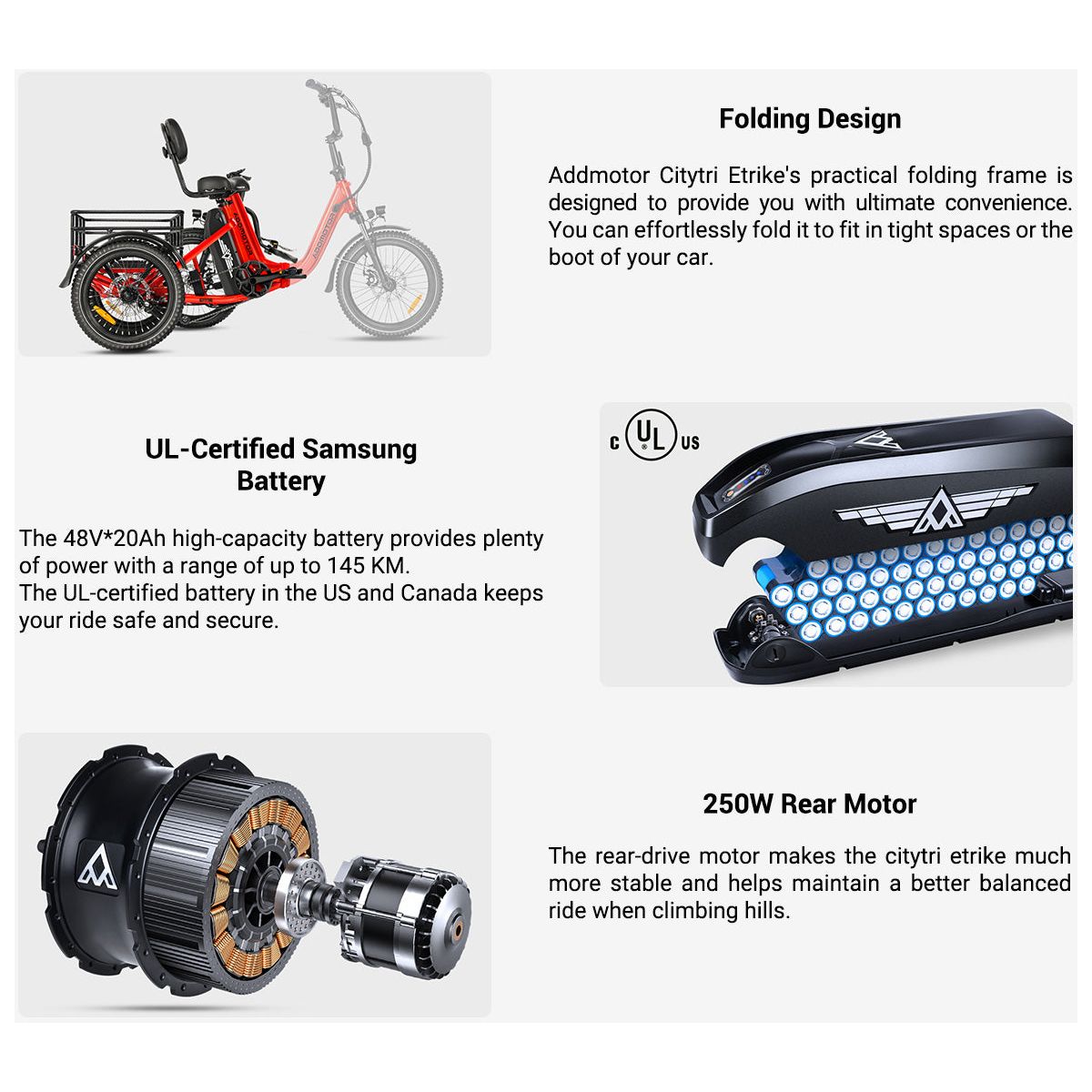 Addmotor Citytri E-310 Foldable Electric Trike