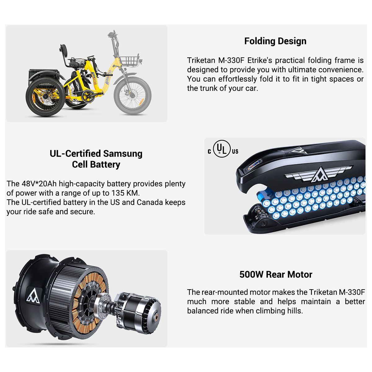 Addmotor Triketan M-330F Folding Electric Trike