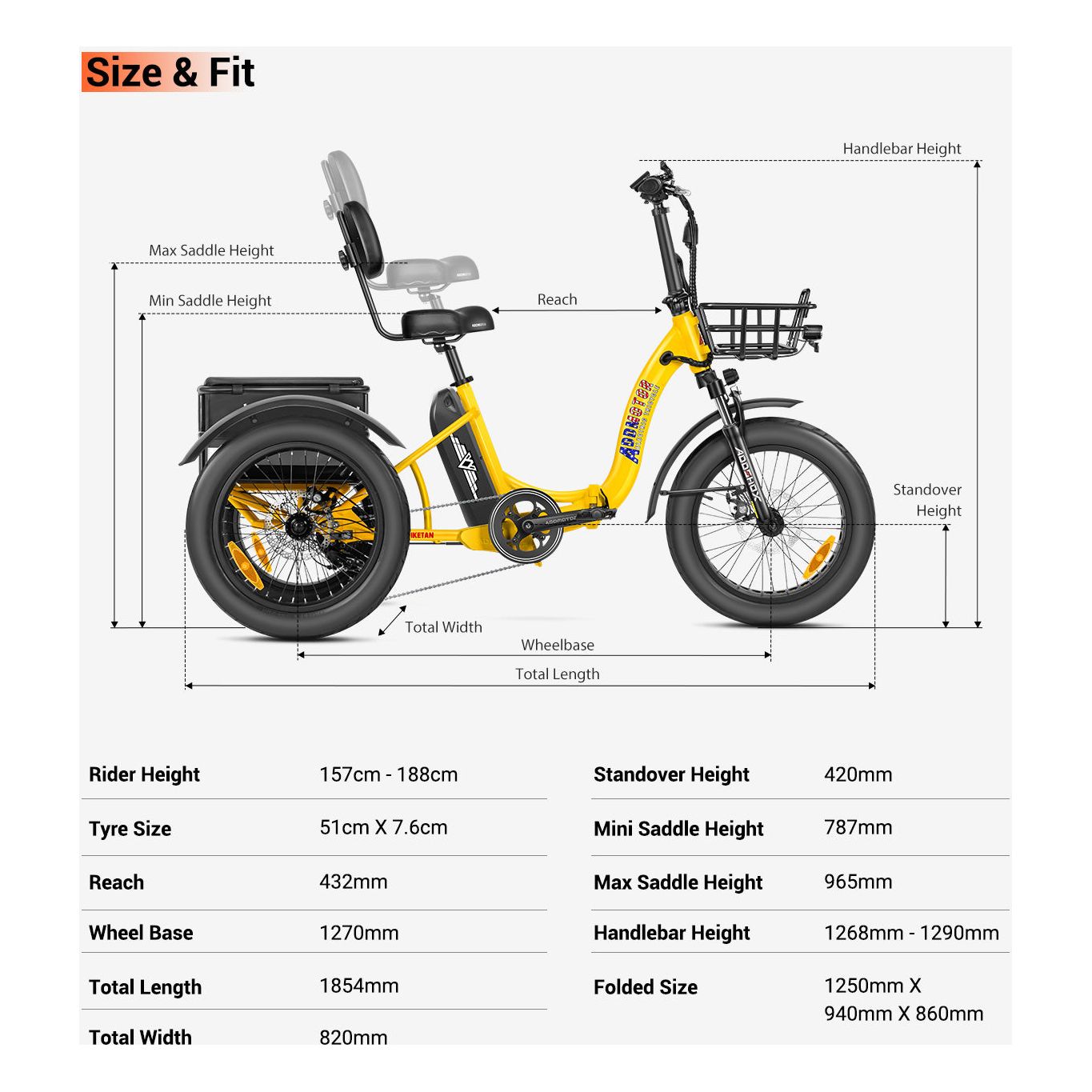 Addmotor Triketan M-330F Folding Electric Trike