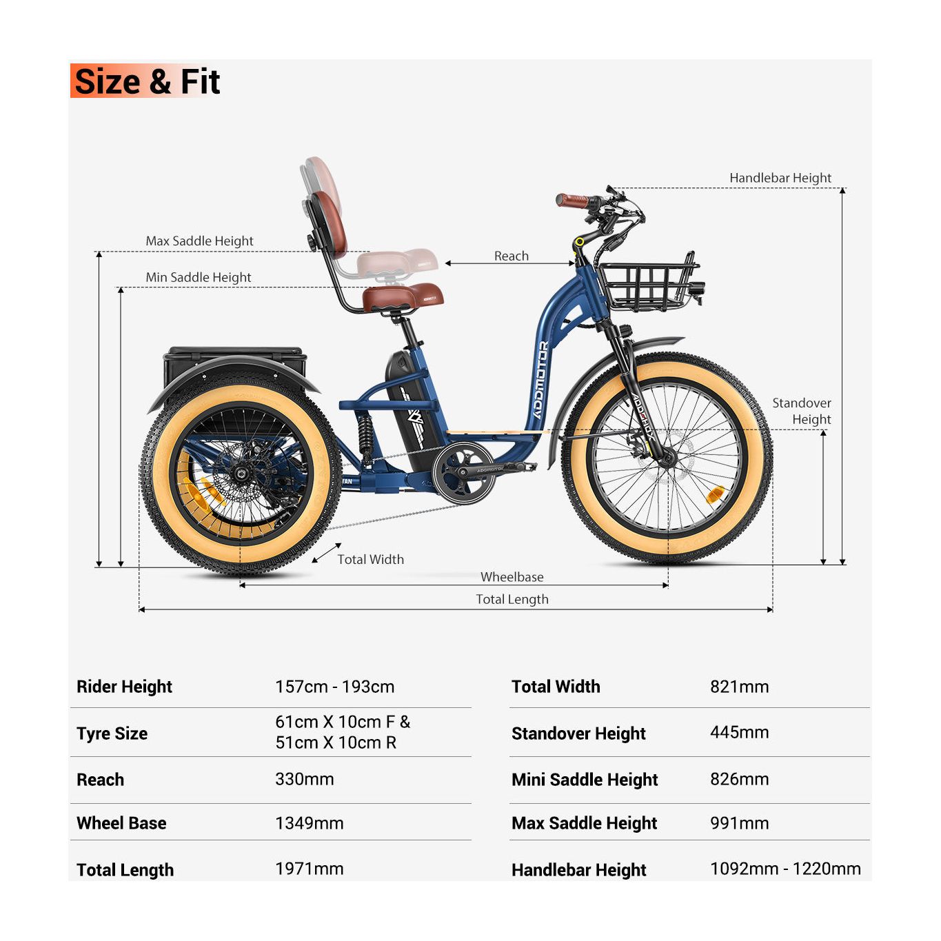 Addmotor Grandtan X Full-Suspension Electric Trike