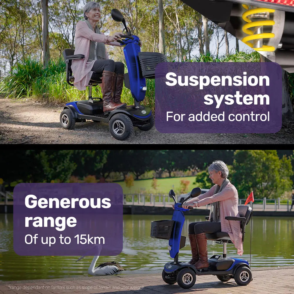 Veloz RapidRide Blue - 300W Mobility E-Scooter