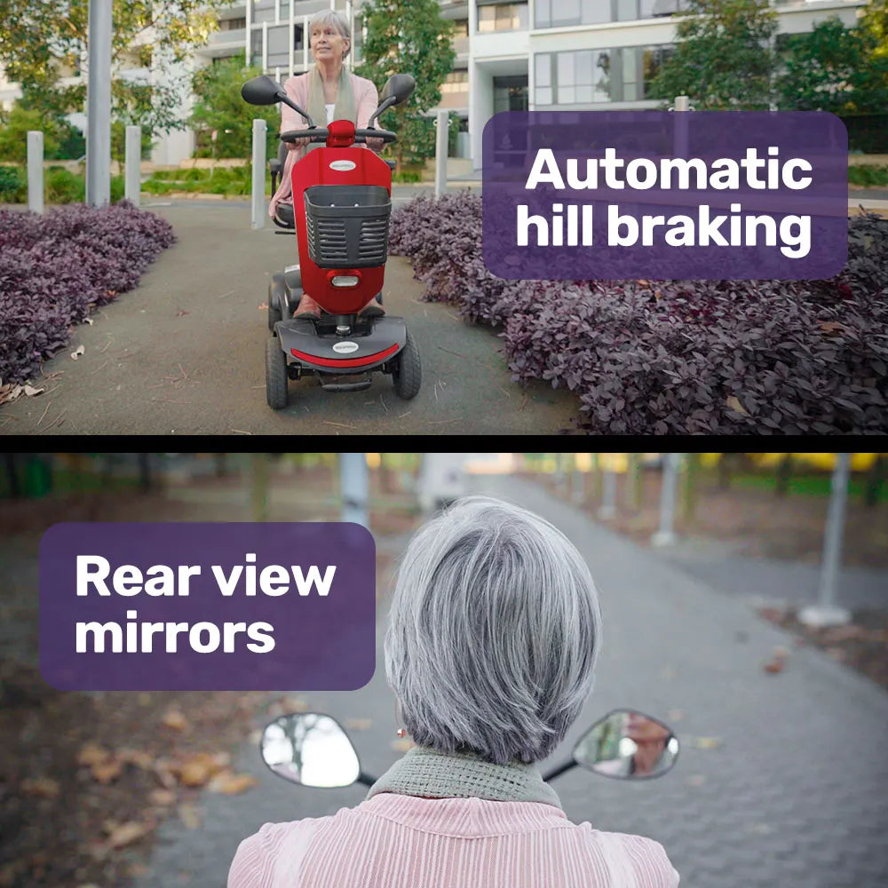 Veloz RapidRide Red - 300W Mobility E-Scooter