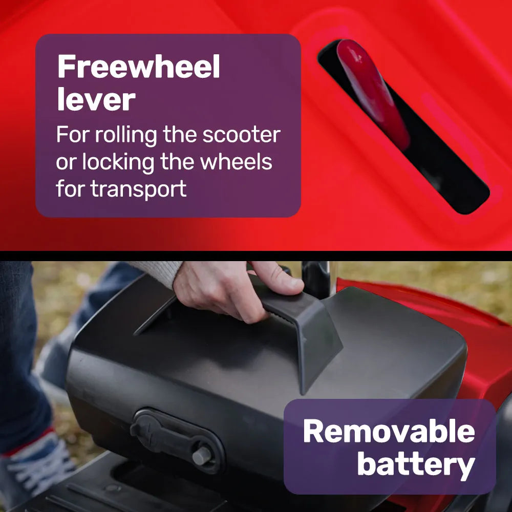 Veloz RapidRide Red - 300W Mobility E-Scooter