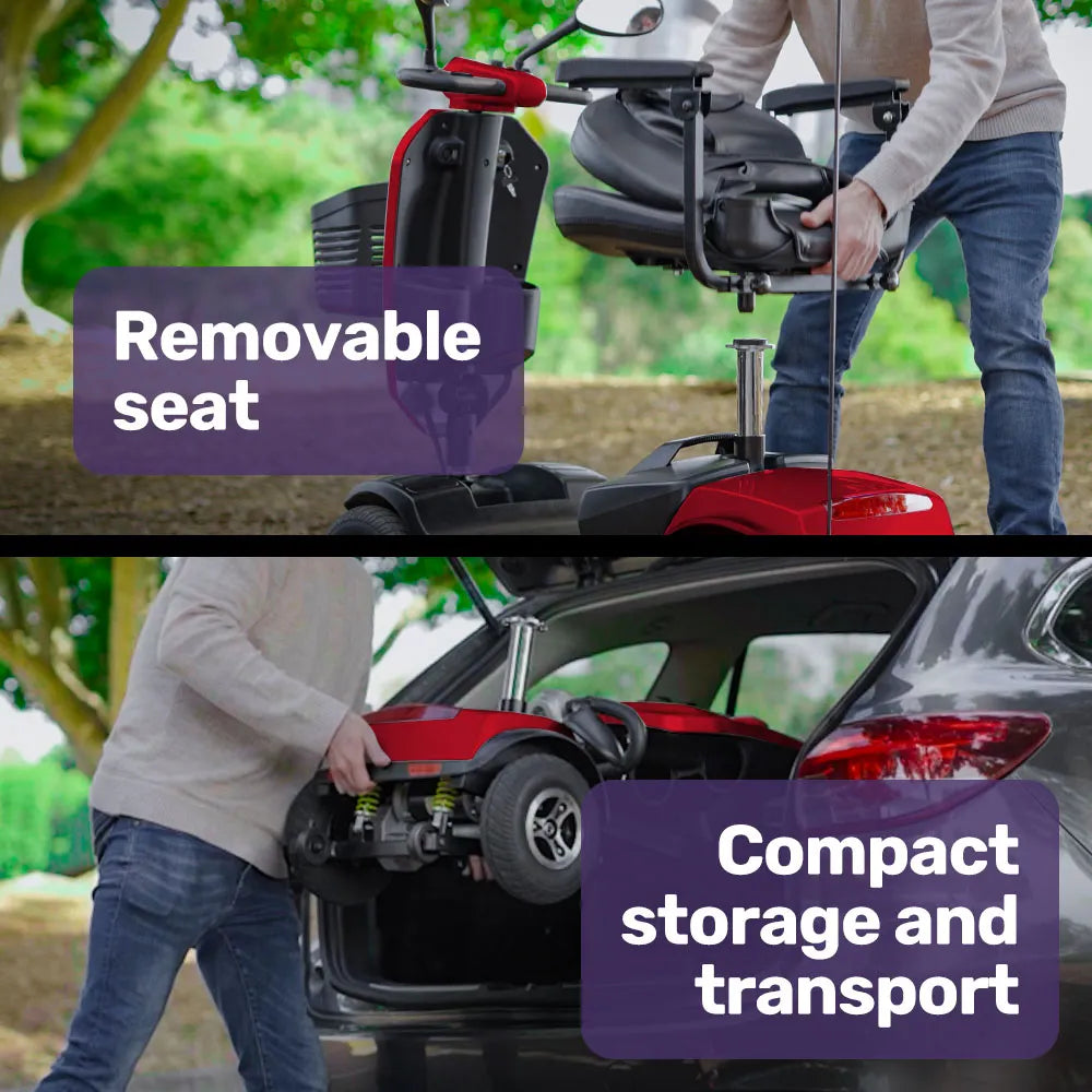Veloz RapidRide Red - 300W Mobility E-Scooter