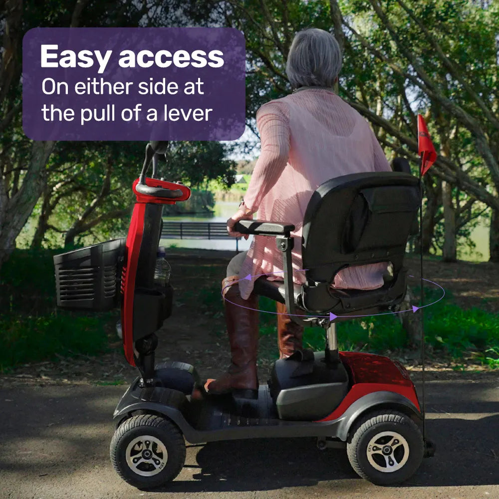 Veloz RapidRide Red - 300W Mobility E-Scooter