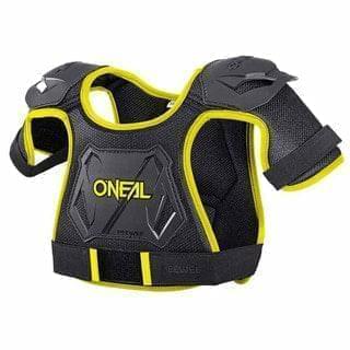 chest protective gear for kids in black and yellow colour