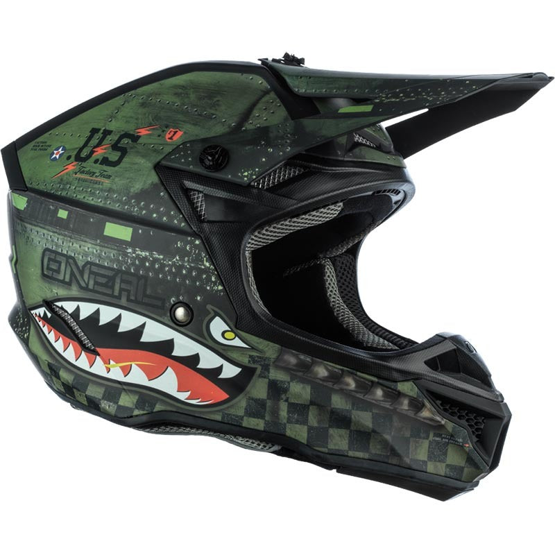 ONEAL 2021 5 SERIES WARHAWK BLACK / GREEN HELMET - EOzzie Electric Vehicles