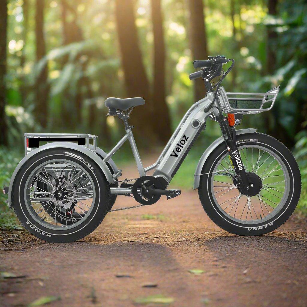 Veloz VOLTZILA Electric Trike Bike 500-750W Motor 150 Km Autonomy 20Ah Samsung Battery 200+ Kilos weight load 6 Months Free Service