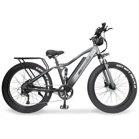 mamba tp26 electric bike in silver colour