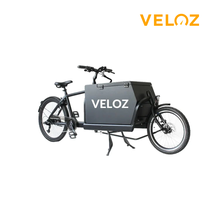 veloz electric cargo trike 250w in black colour
