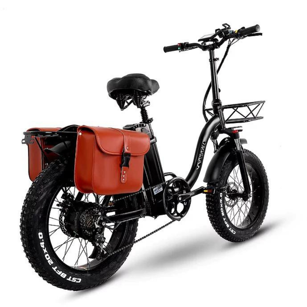 Kristall y20 ebike in black colour with a cargo bag