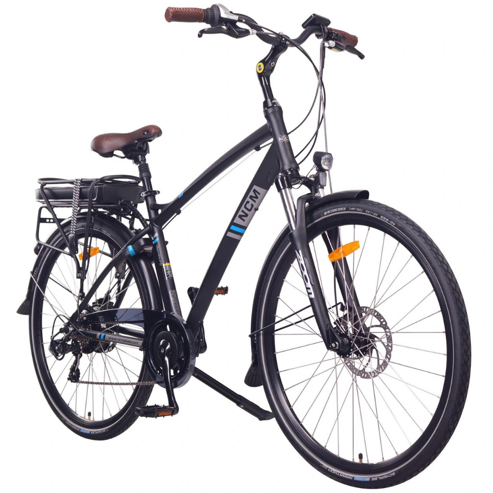 NCM Hamburg Trekking E-Bike, Bafang Motor, City-Bike, 250W, 36V 13Ah 468Wh Battery [Black - 28"]