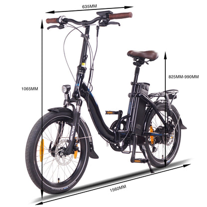 ncm paris ebike dimensions