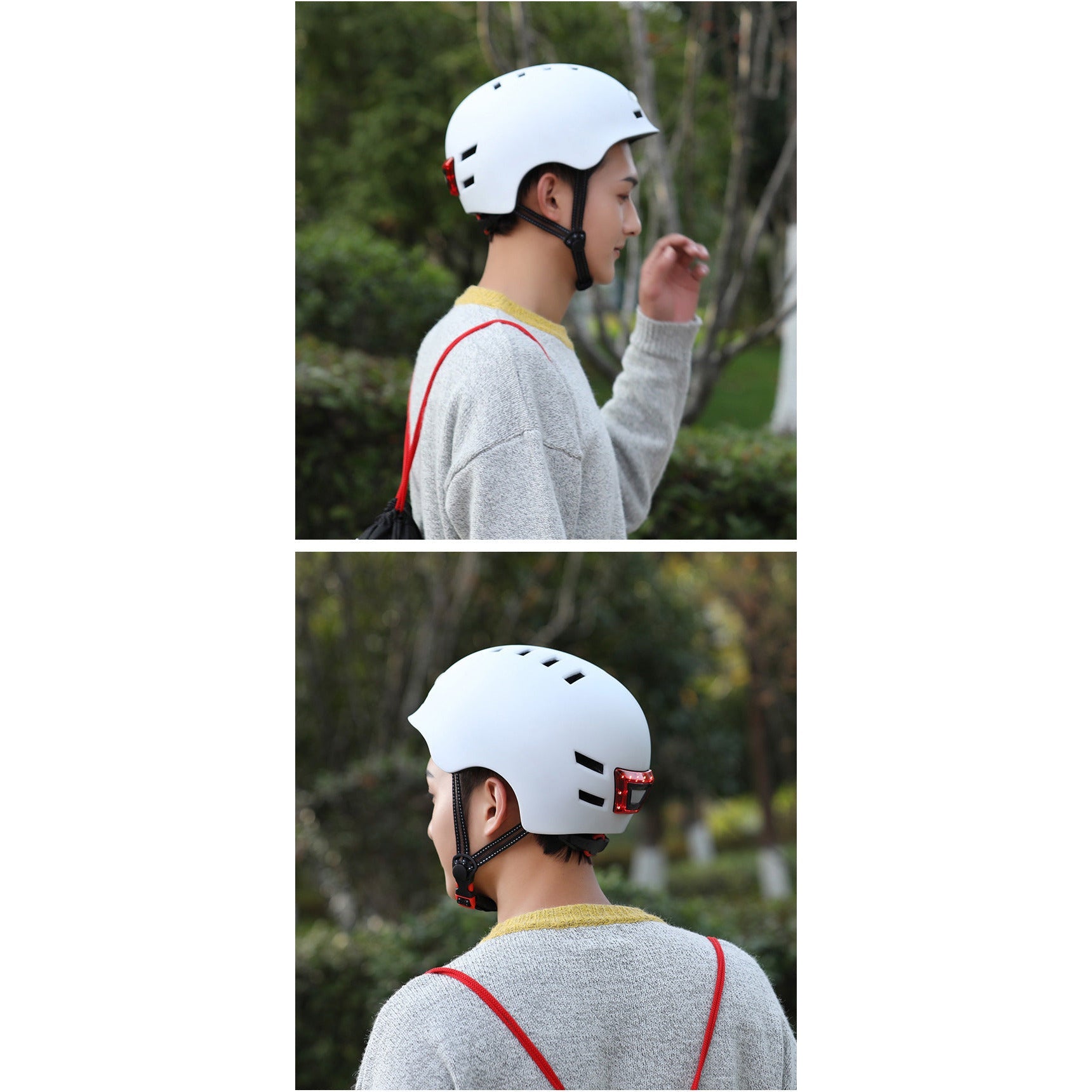 HELMET FRONT & REAR LIGHTS Bicycle/ Scooter Safety helmet - EOzzie Electric Vehicles