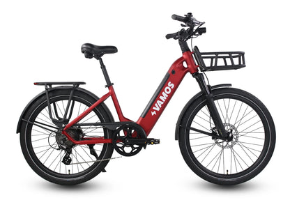 vamos el rapido ebike in red colour