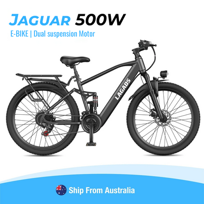Jaguar eBike Dual suspension 500W Motor 6 Months Free Service