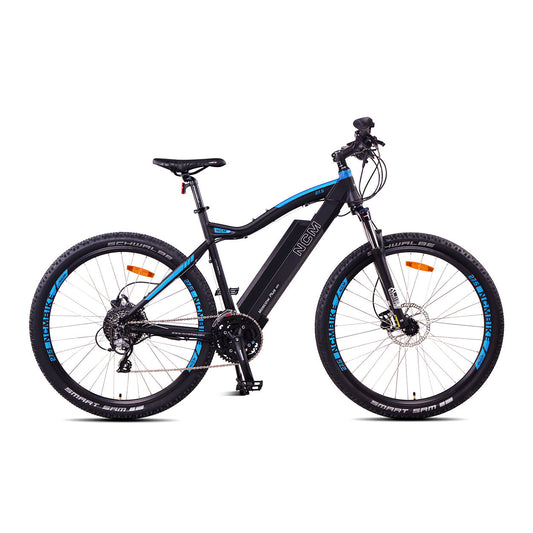 NCM moscow plus ebike in black and blue colour