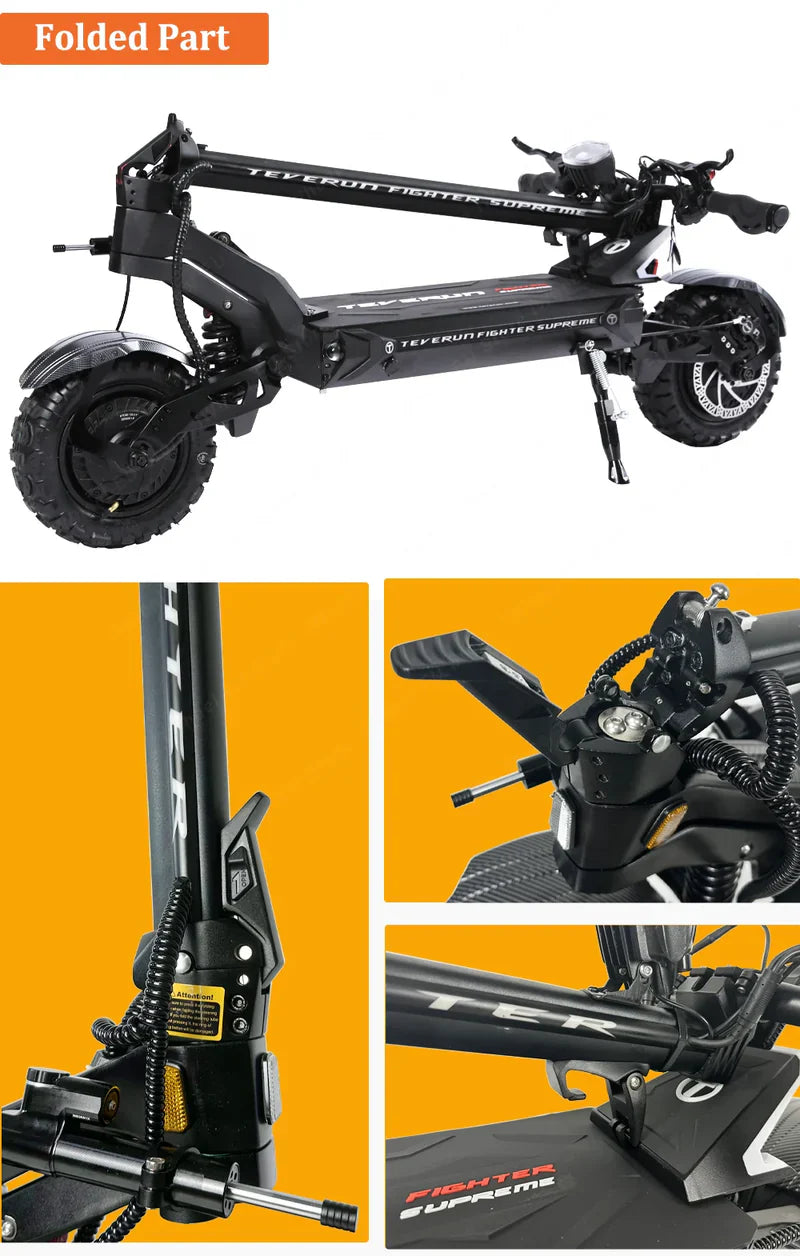 Teverun Fighter Supreme Ultra eScooter 9200W 60Ah Battery 6 Months Free Service