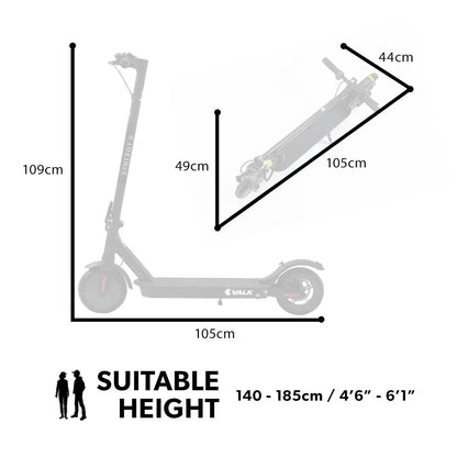 VALK Synergy 5 Electric Scooter 400W 7.5 Ah Battery Suspension 6 Months Free Service