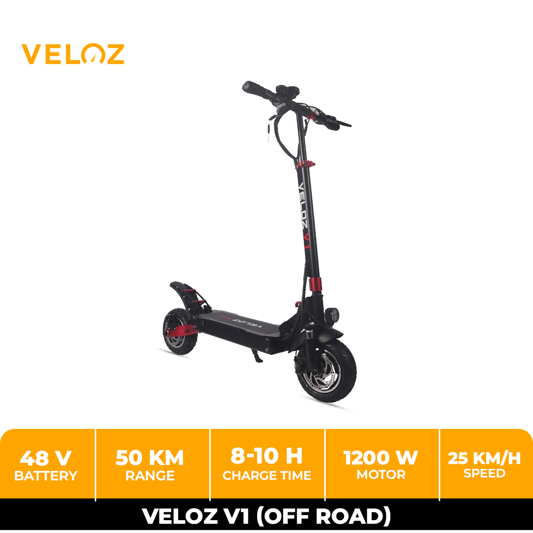 Veloz V1 | All Terrain 1200W E-Scooter Model 2022