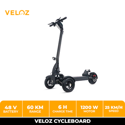 Veloz Cycleboard - Three Wheels E-Scooter 1200W - ESBoard Golf