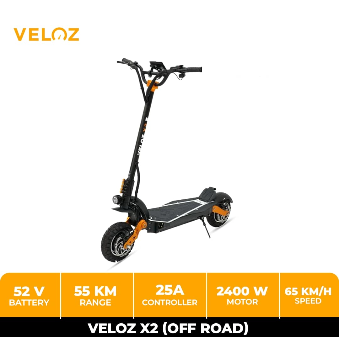 Veloz X2 | 2400W Peak Dual Motor E-Scooter
