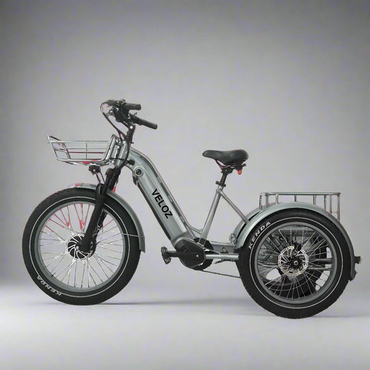 Veloz VOLTZILA Electric Trike Bike 500-750W Motor 150 Km Autonomy 20Ah Samsung Battery 200+ Kilos weight load