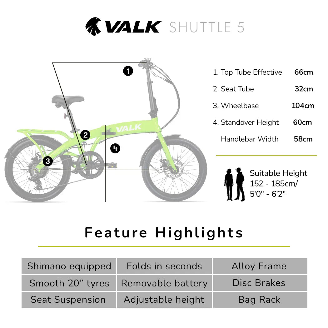 VALK Shuttle 5  Electric Folding Bike