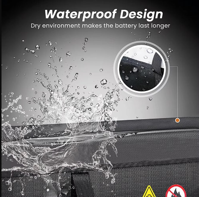 Waterproof Battery Bag Arrangavec Invisible Side Charging Port, Lipo Safety Charging Bag for Storage, Suitable for Travel River x 12x13cm