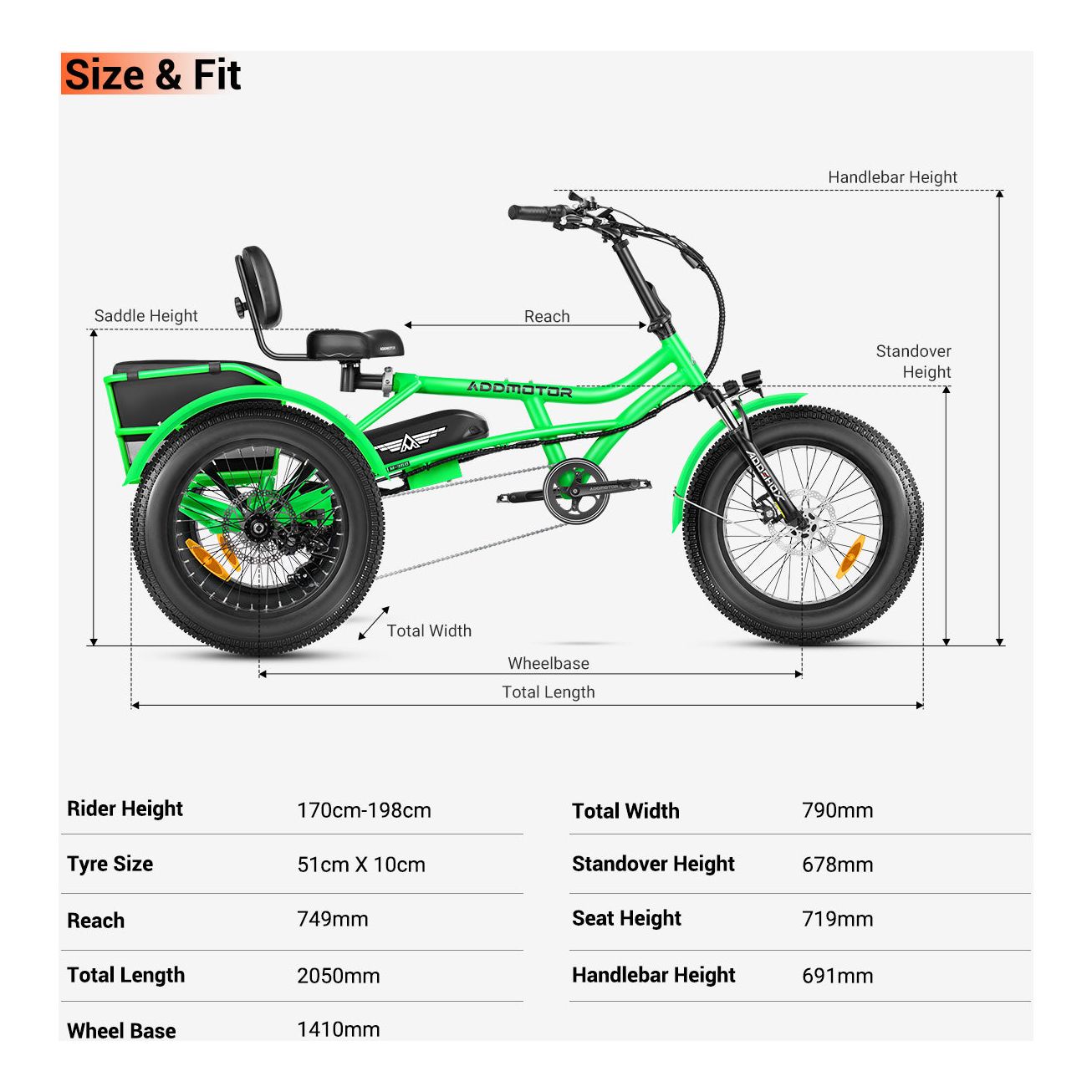 Addmotor Arisetan II M-360 Electric Trike 6 Months Free Service