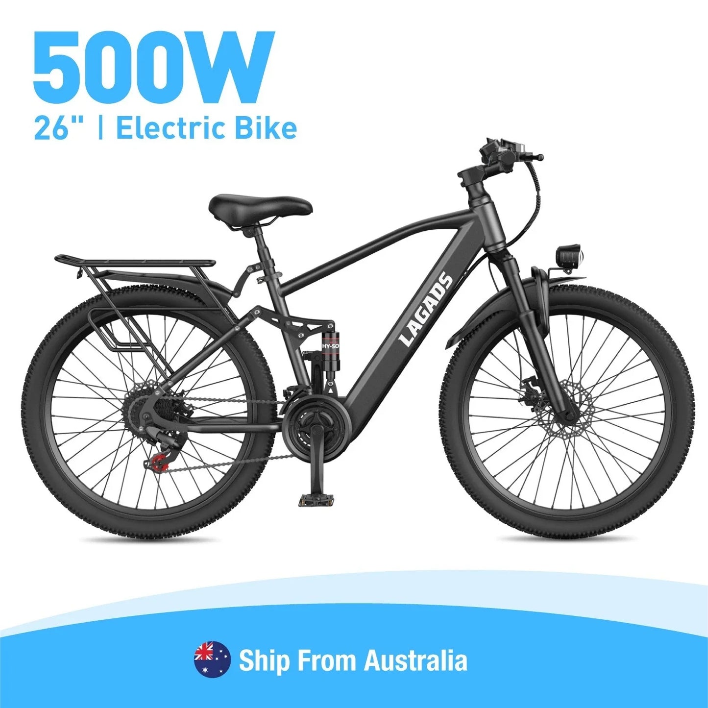 Jaguar eBike Dual suspension 500W Motor 6 Months Free Service