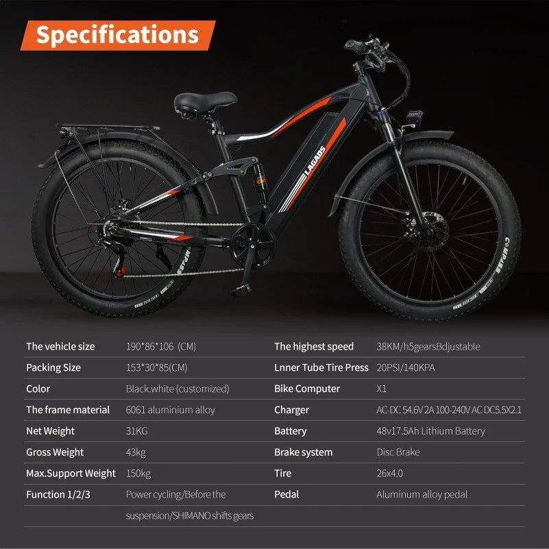 XMen eBike 48V 17.5Ah Battery 6 Months Free Service