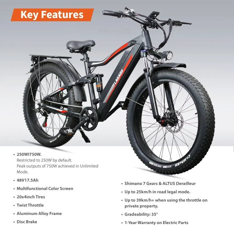 XMen eBike 48V 17.5Ah Battery 6 Months Free Service