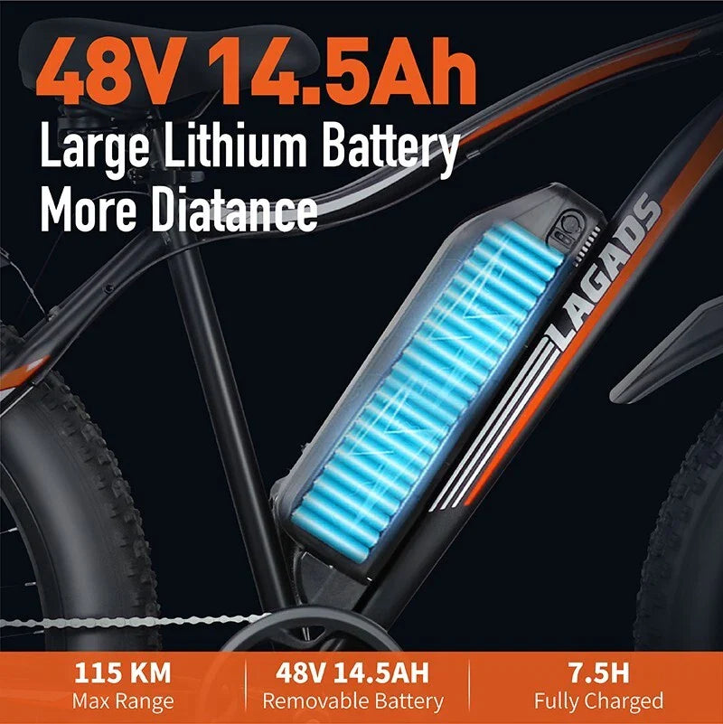 Thunder eBike Fat Wheel 48v14.5Ah 6 Months Free Service