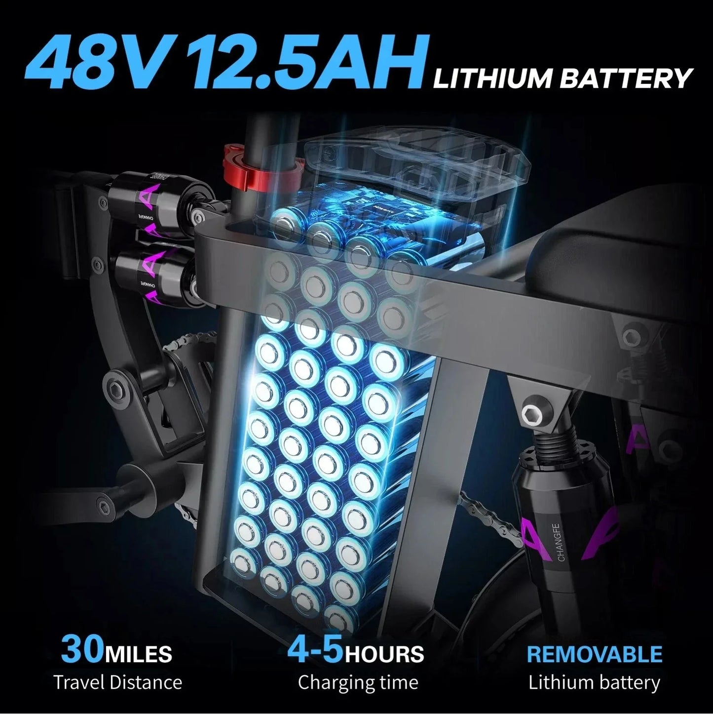 Kong Super Compact eBike 48V 12.5AH Max Speed 50KM/H Folding 6 Months Free Service