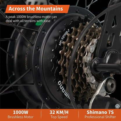 Thunder eBike Fat Wheel 48v14.5Ah 6 Months Free Service