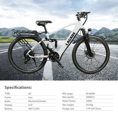 Jaguar eBike Dual suspension 500W Motor 6 Months Free Service