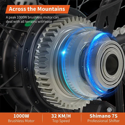 Thunder eBike Fat Wheel 48v14.5Ah 6 Months Free Service