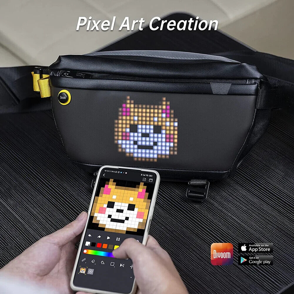 Bluetooth Pixel Display Sling Bag - Divoom Pixoo