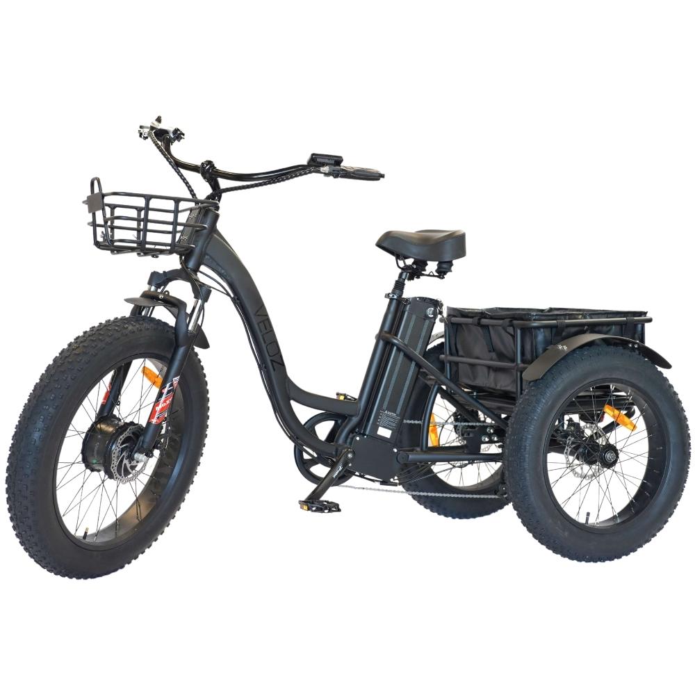 Veloz Electric Trike Bike 500w Motor 120 Km Autonomy 150 Kilos weight load | 6 Months Free Service - EOzzie Electric Vehicles