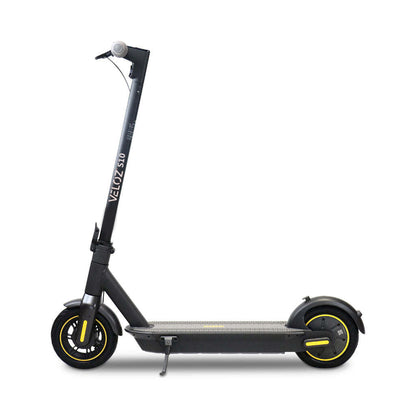 Veloz S10 Electric scooter in black and yellow colour